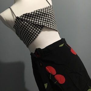 NWT Crop top and wrap skirt Large